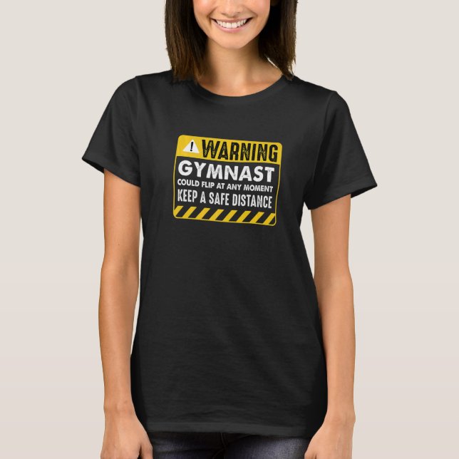Camiseta A ginástica de aviso poderia se desligar a qualque (Frente)