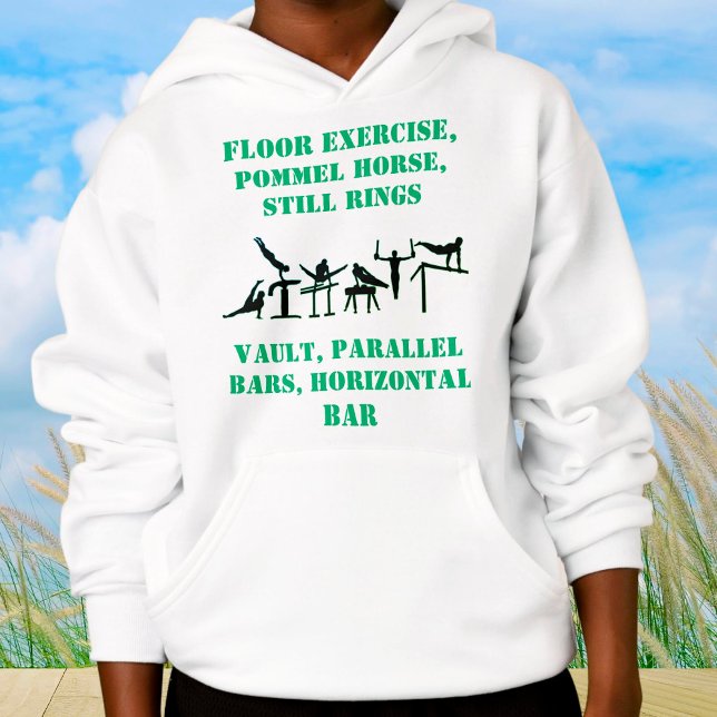 Camiseta A ginástica dos rapazes domina o Hoodie com o nome (Criador carregado)