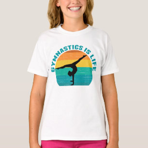 Camiseta A ginástica é a vida linda Gymnast Teal