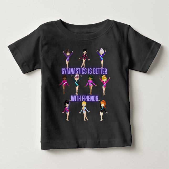 Camiseta A ginástica É Melhor Com Amigos (Frente)