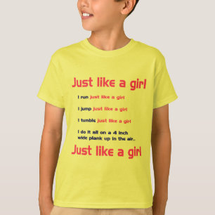 Camiseta A ginástica gosta de uma menina