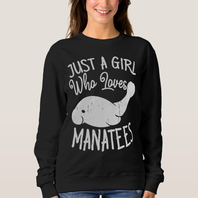 Camiseta A Girl Who Love Sea Ocean Cow Manatees  Girls (Frente)