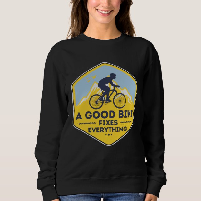 Camiseta A GOOD BIKE FIXES EVERYTHING  Fun Cyclist Bicycle (Frente)