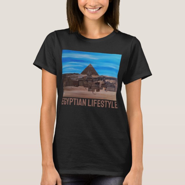 Camiseta A Grande Esfinge e a Pirâmide de Khafre (Frente)