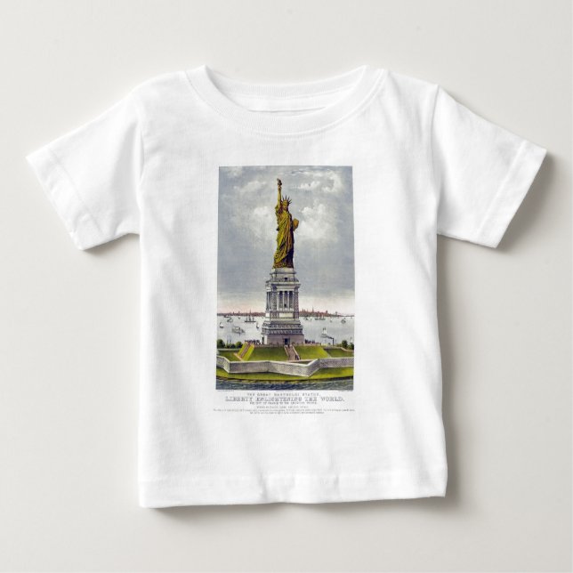 Camiseta A grande estátua da liberdade Currie Ives de (Frente)