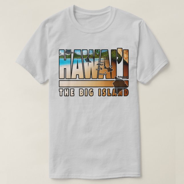 Camiseta A Grande Ilha Do Havaí (Frente do Design)