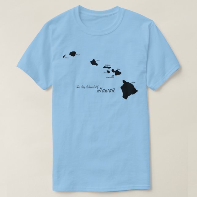Camiseta A Grande Ilha do Havaí (Frente do Design)