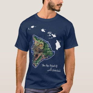 Camiseta A Grande Ilha Do Havaí Com As Ilhas Havaianas