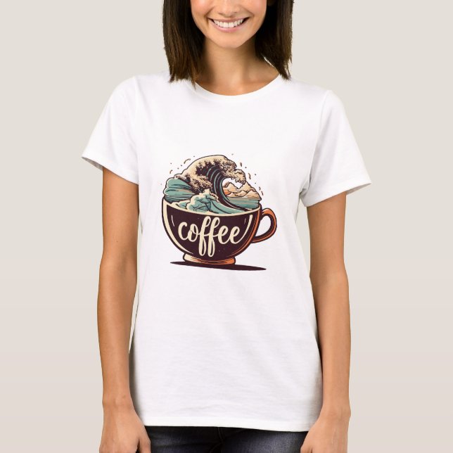Camiseta A Grande Onda De Café (Frente)