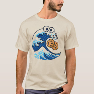 Camiseta A Grande Onda de Comer Biscoito de Kanagawa Googly
