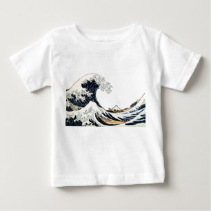 Camiseta A Grande Onda de Kanagawa Hokusai, arte japonês