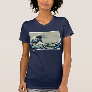 Camiseta A grande onda fora de Kanagawa