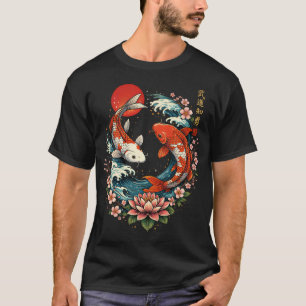 Camiseta A Grande Onda Perto de Koi Fish