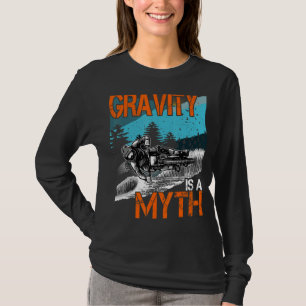 Camiseta A gravidade é uma bicicleta M de montanha com Desc