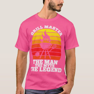 Camiseta a grelha domina o homem a lenda