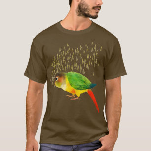 Camiseta A Gritar com o Conure Verde Amarelo