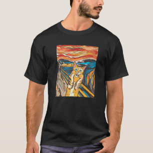 Camiseta A Gritar Foto Munch Cats Parody Men Wome