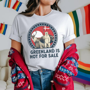 Camiseta A Groenlândia não está à venda, protesto angustiad