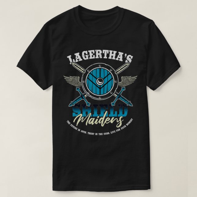 Camiseta A Guarda de Lagertha Viking Warrior Shieldma (Frente do Design)