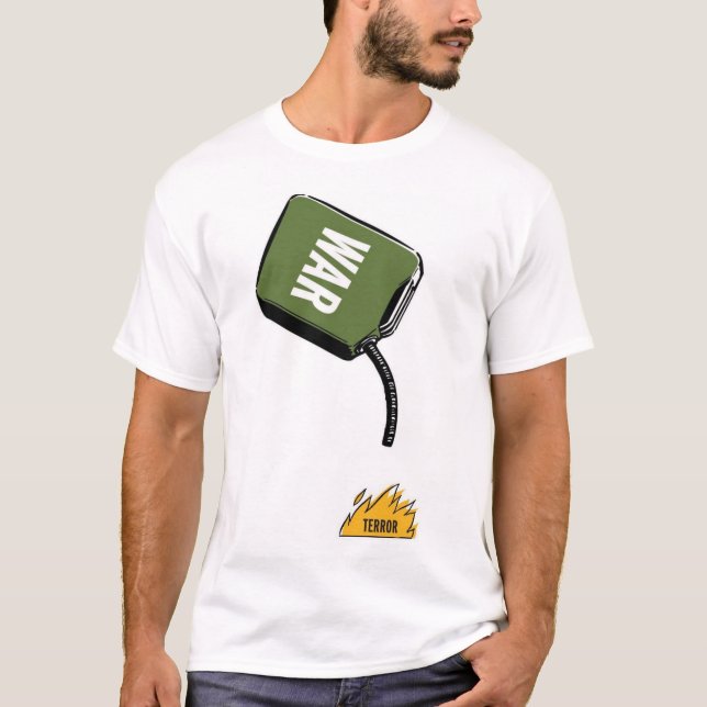 Camiseta A guerra abastece o terror (Frente)