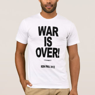 Camiseta A GUERRA ACABA-SE! Voto Ron Paul 2012