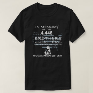 Camiseta A Guerra do Afeganistão 2001-2020 na memória