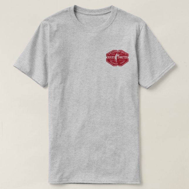 Camiseta A.H. Leather Dixie Swatter Baseball Dickson TN. (Frente do Design)