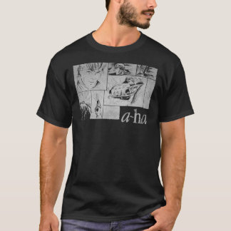Camiseta a-ha banda 80s retrô angustiado vintage clássico t