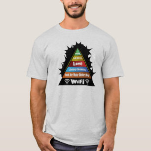 Camiseta A hierarquia de Maslow das necessidades