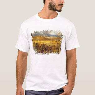 Camiseta A Highland Landscape, c.1825-35 (óleo no conselho