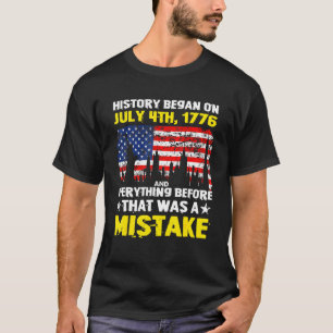 Camiseta A História Começou Em 4 De Julho De 1776