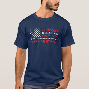 Camiseta A história começou o 4 de julho de 1776