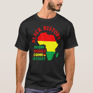 Camiseta A História Negra da Luta vem Fortalecendo o Impuls