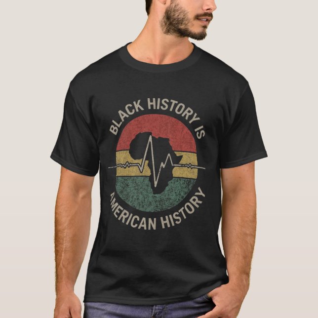 Camiseta A História Negra É a História Americana (Frente)