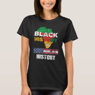 Camiseta A História Negra É História Americana Patriótica Á