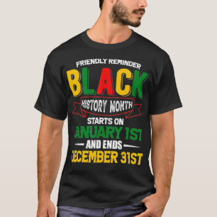 Camiseta A História Negra é o Empoderamento Afrocêntrico do
