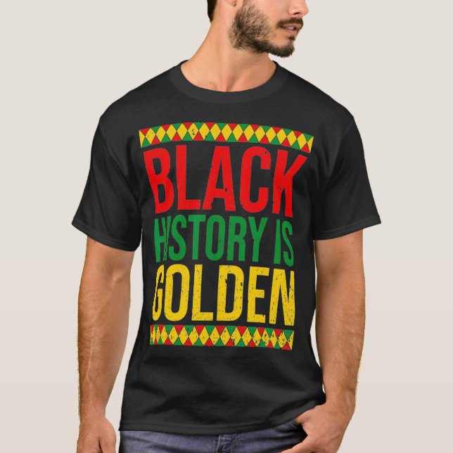 Camiseta A História Negra É Ouro (Frente)