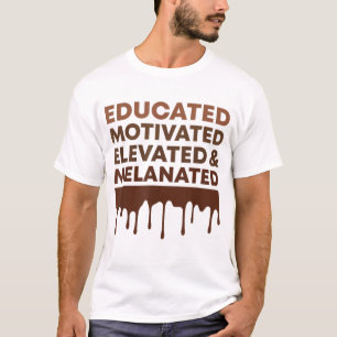 Camiseta A História Negra Educada Melanata Motivada African