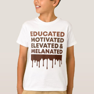 Camiseta A História Negra Educada Melanata Motivada African