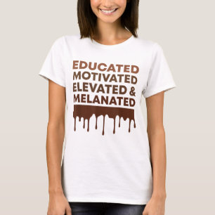 Camiseta A História Negra Educada Melanata Motivada African