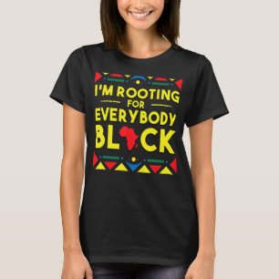 Camiseta A História Negra, Hoodie, estou torcendo por todos