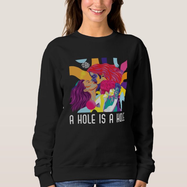 Camiseta A Hole Is A Hole Bisexual Rainbow Pride Bisexualit (Frente)