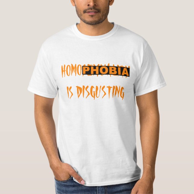 Camiseta A homofobia é repugnante (Frente)