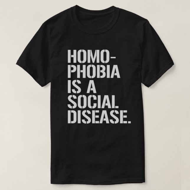 Camiseta A homofobia é uma doença social (Frente do Design)