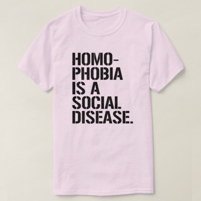 Camiseta A homofobia é uma doença social (Frente do Design)