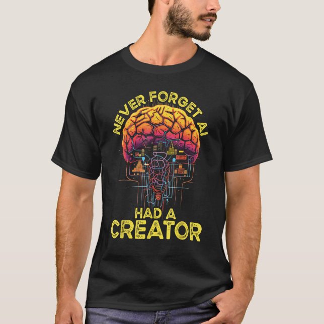 Camiseta A I Robótica Artificial de Inteligência Profunda L (Frente)