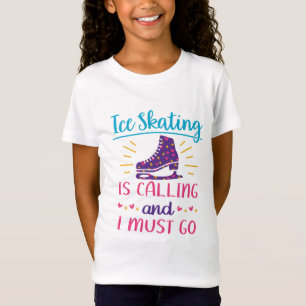 Camiseta A Ice Skating está chamando e eu preciso ir ao Ska