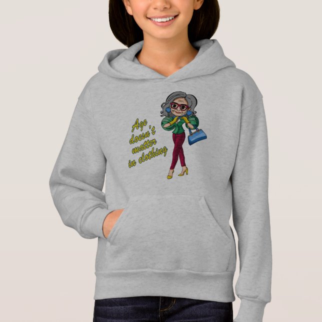 Camiseta A idade não importa na roupa (Frente)