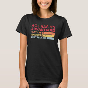 Camiseta A Idade Tem Suas Vantagens Pessoas Idosas Retro Sa