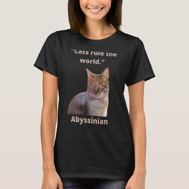 Camiseta A ideia de Cat ''Os gatos governam o mundo Cat Mãe (Frente)